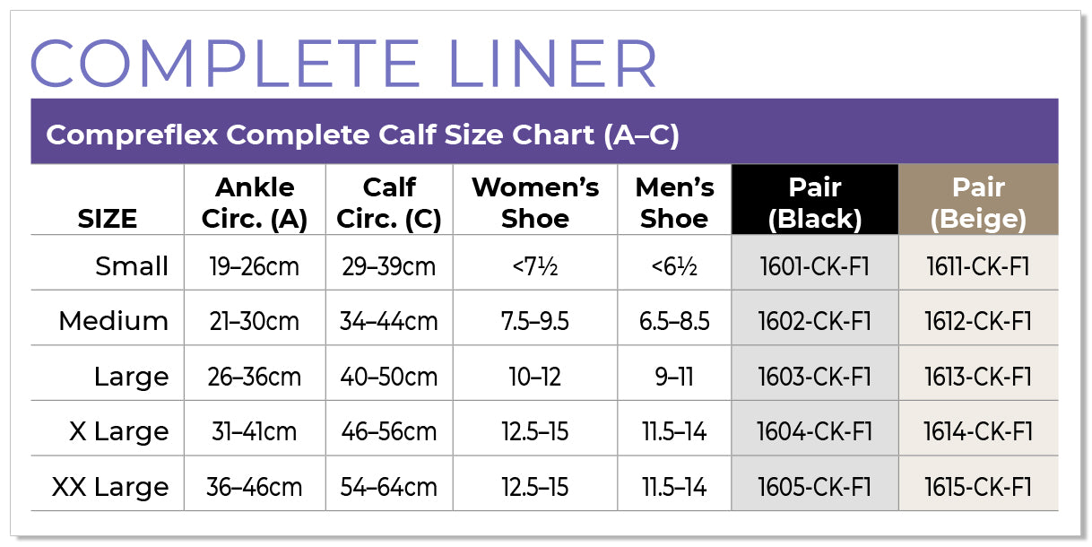 Sigvaris Complete Liner for inelastic garments
