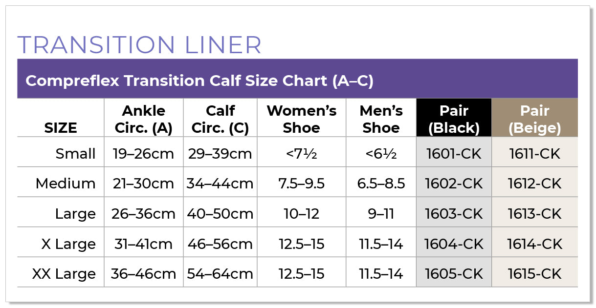 Sigvaris Transition Liner for inelastic garments
