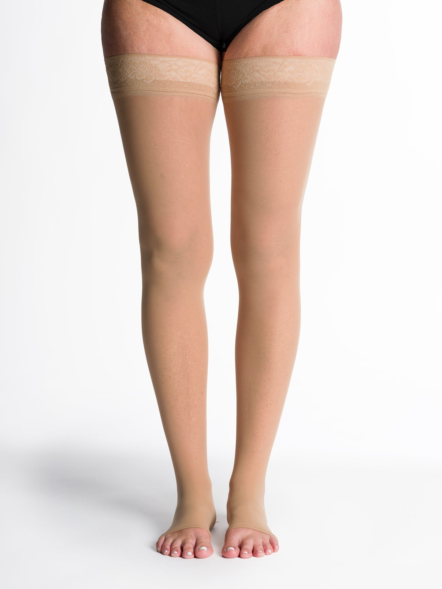 Women's Style Sheer Thigh-High Open-Toe in Golden