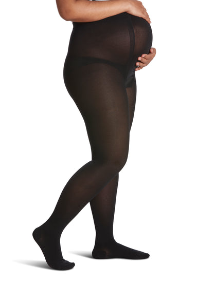 Women's Essential Opaque Plus Pantyhose in Black