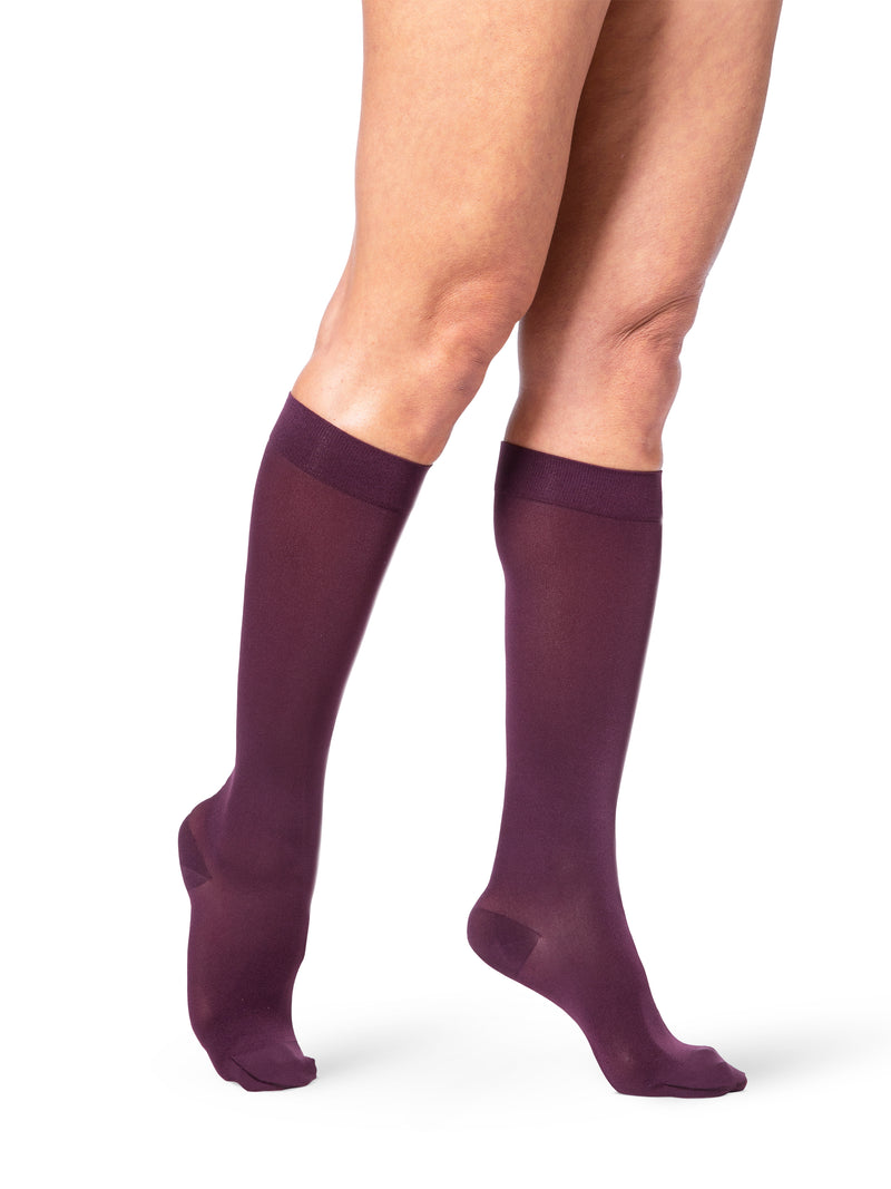 Women's Style Soft Opaque Calf 20-30mmHg in Mulberry