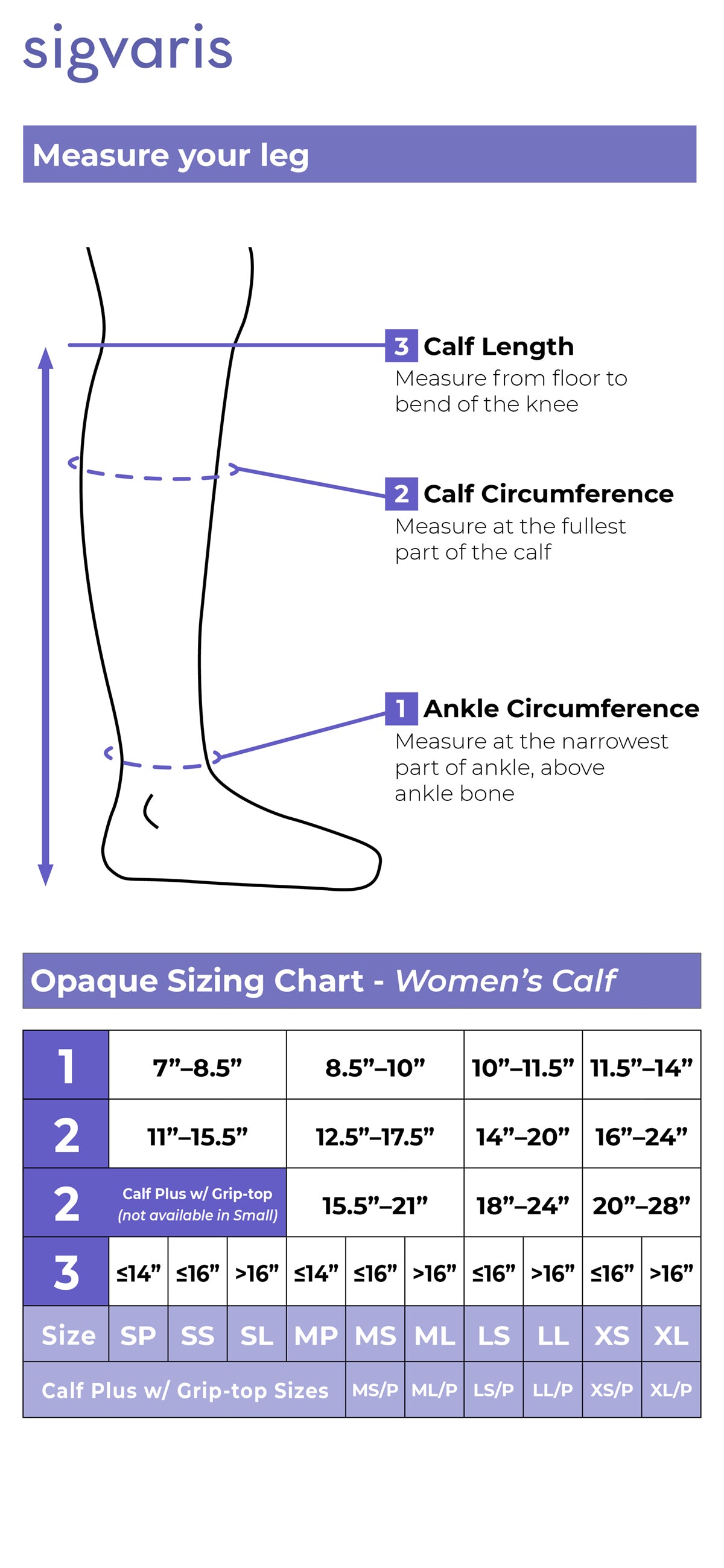 Women's Essential Opaque Plus Calf with Grip-Top