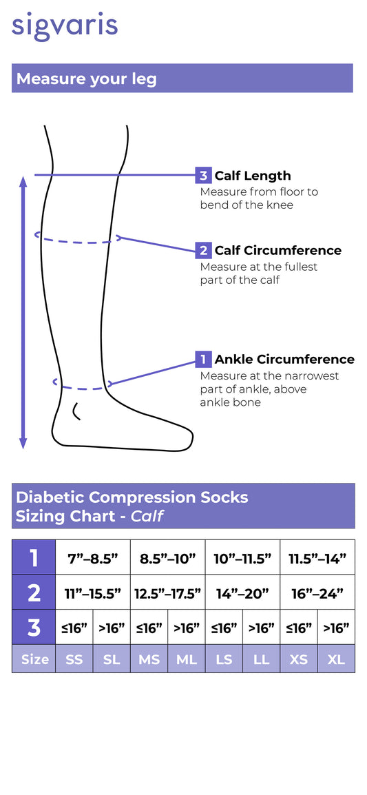 Women's Diabetic Compression Calf Socks