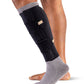 Woman wearing Sigvaris Compreflex Standard Calf inelastic compression garment in the color Black