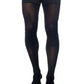 Man wearing Sigvaris Essential Opaque compression thigh-highs in the color Black