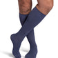 Man wearing Sigvaris Style Bamboo compression socks in the color Dusk Violet