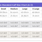 Sizing chart for Sigvaris Compreflex Standard Calf inelastic compression garment
