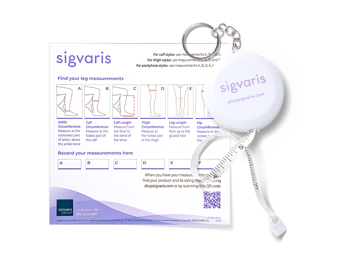 Sigvaris Compression Socks and Stockings Sizing Charts Shop Sigvaris