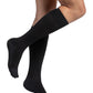 Woman wearing Sigvaris Style Bamboo compression socks in the color Black