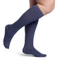 Woman wearing Sigvaris Style Bamboo compression socks in the color Dusk Violet