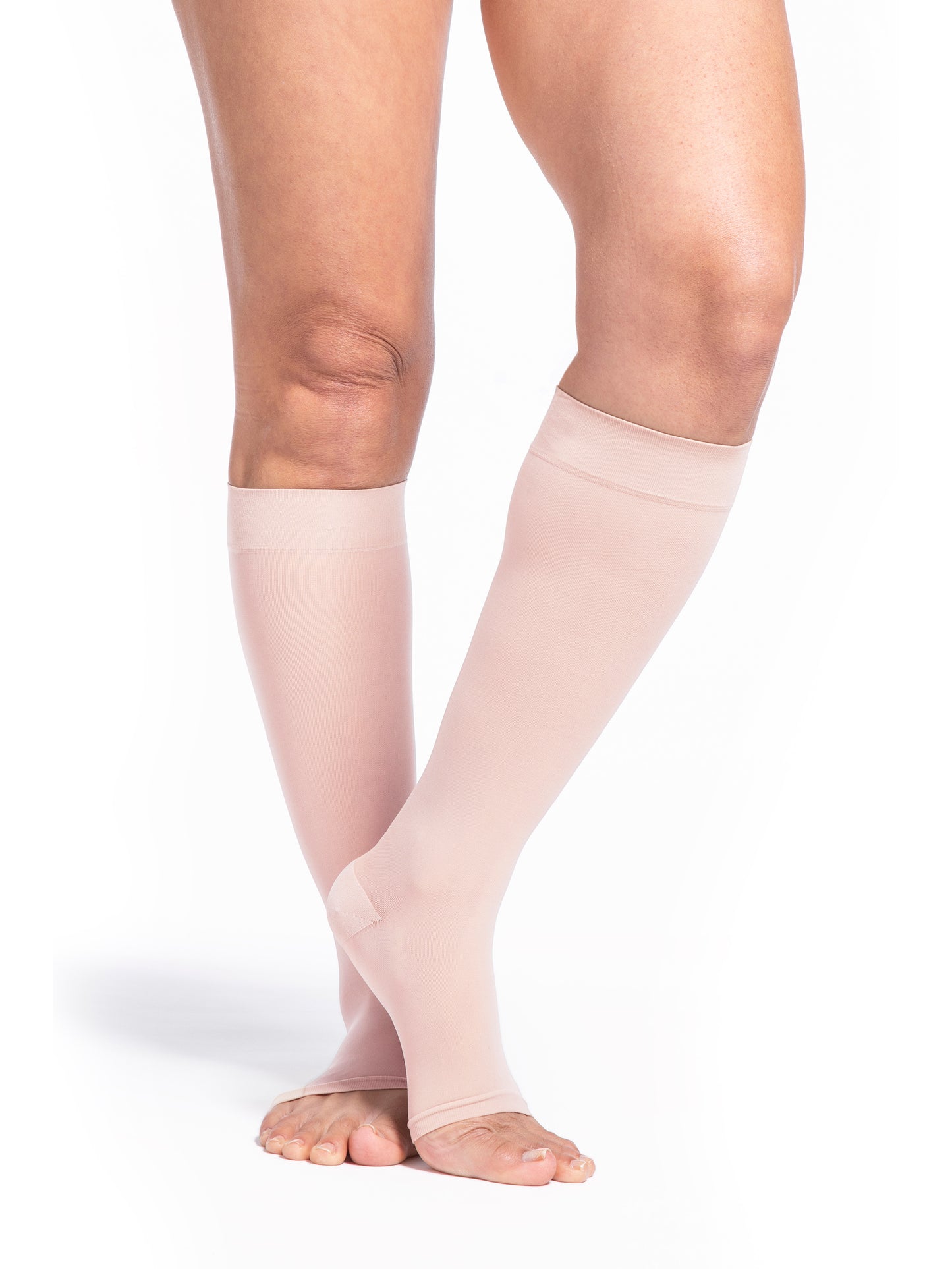 Sigvaris Women's Style Sheer Calf Knee High Open Toe Compression Socks