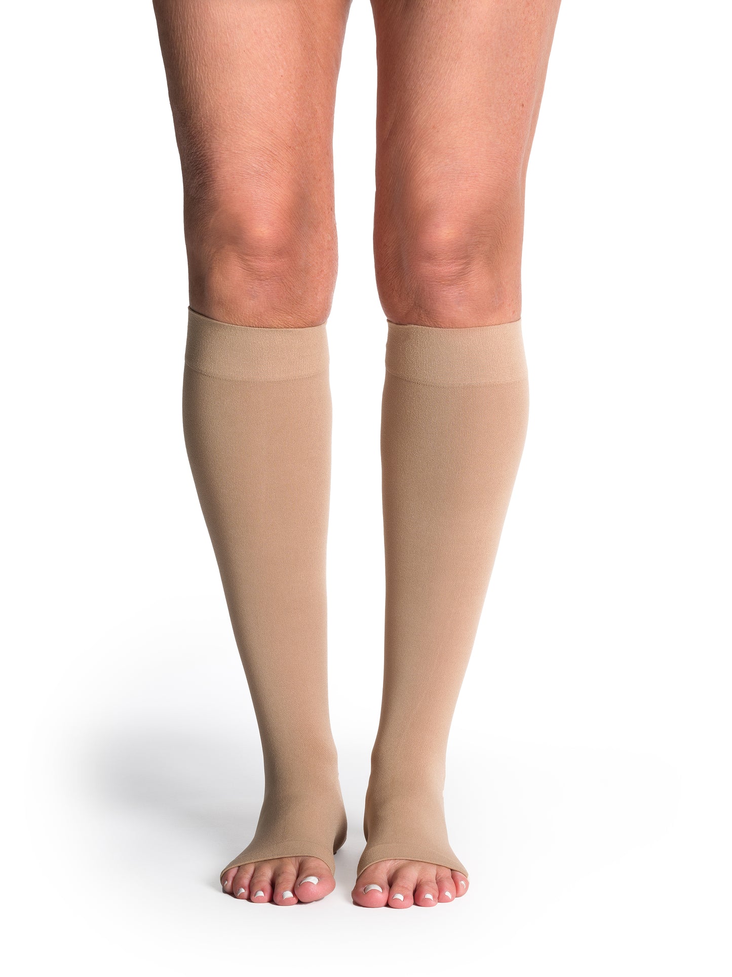 Sigvaris Style Soft Opaque Calf Knee-High in Color Chai 15-20mmHg