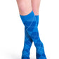 Sigvaris Men's Style Microfiber Patterns compression socks in the color Royal Blue Argyle