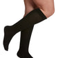 Woman wearing Sigvaris Women's Casual Cotton compression socks in the color Black